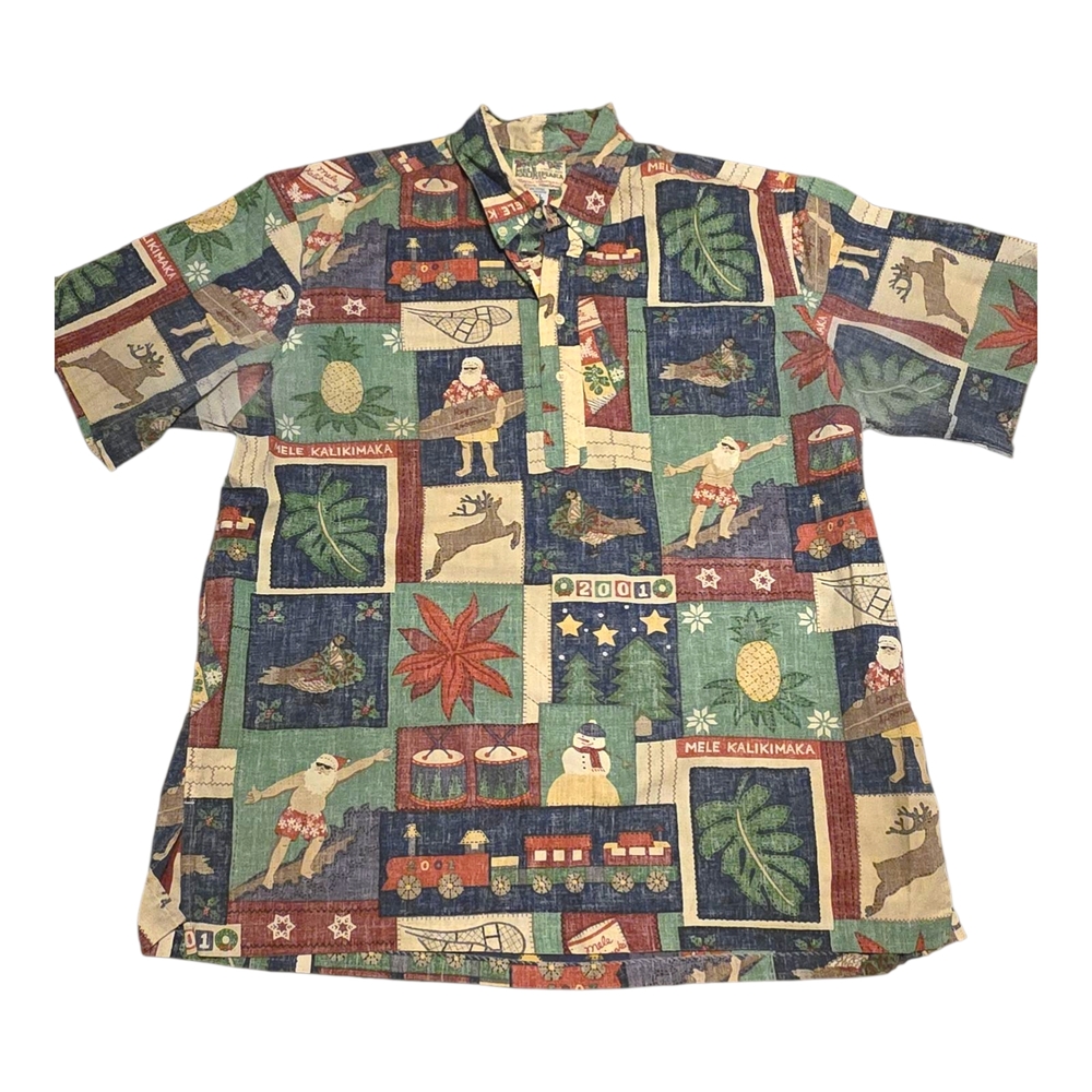 Reyn Spooner Limited Edition Multicolor Holiday Print Shirt